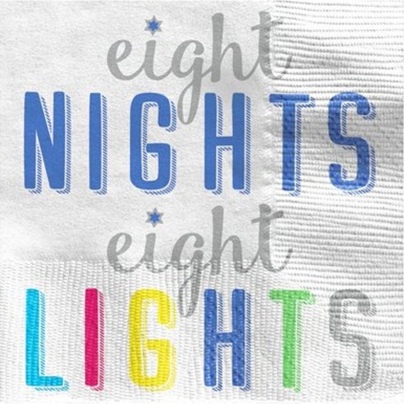 16 Happy Hanukkah napkins 25cm