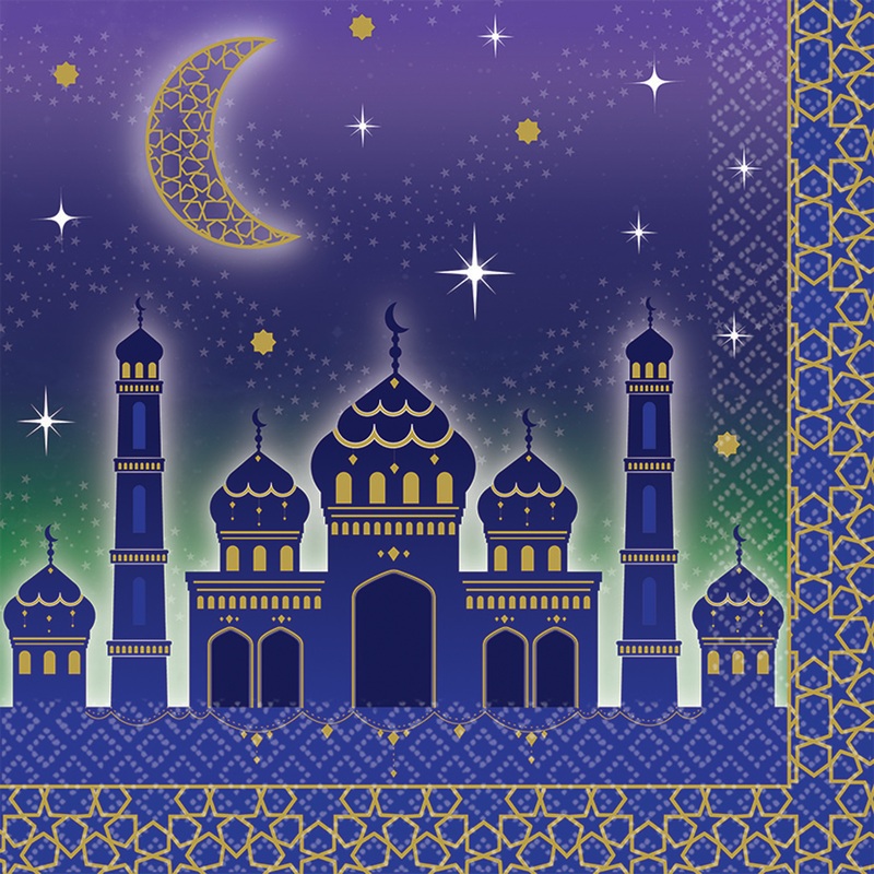 16 napkins Eid Mubarak 33 x 33cm