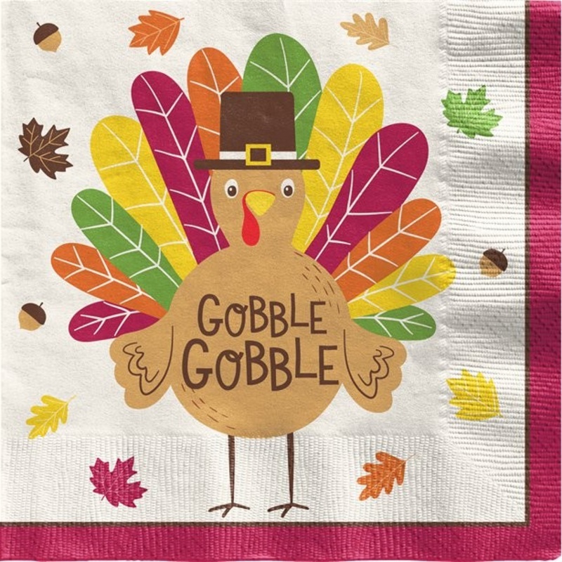 16 Thanksgiving Day napkins 33cm