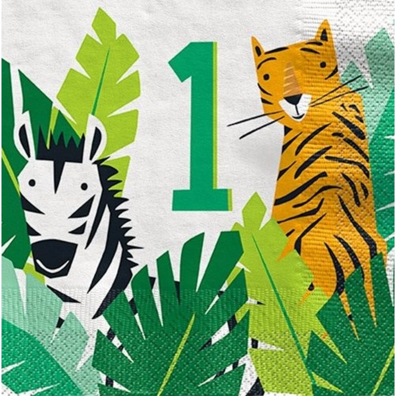 16 Wild Spirit jungle napkins 33cm