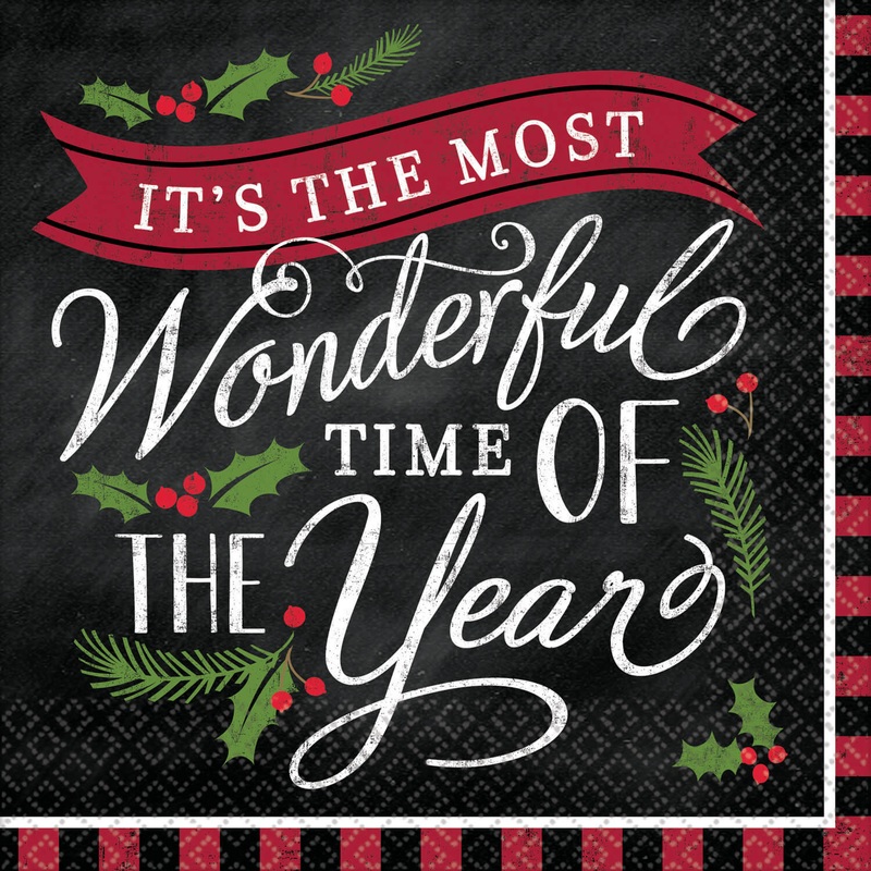 16 Wonderful time napkins 33cm