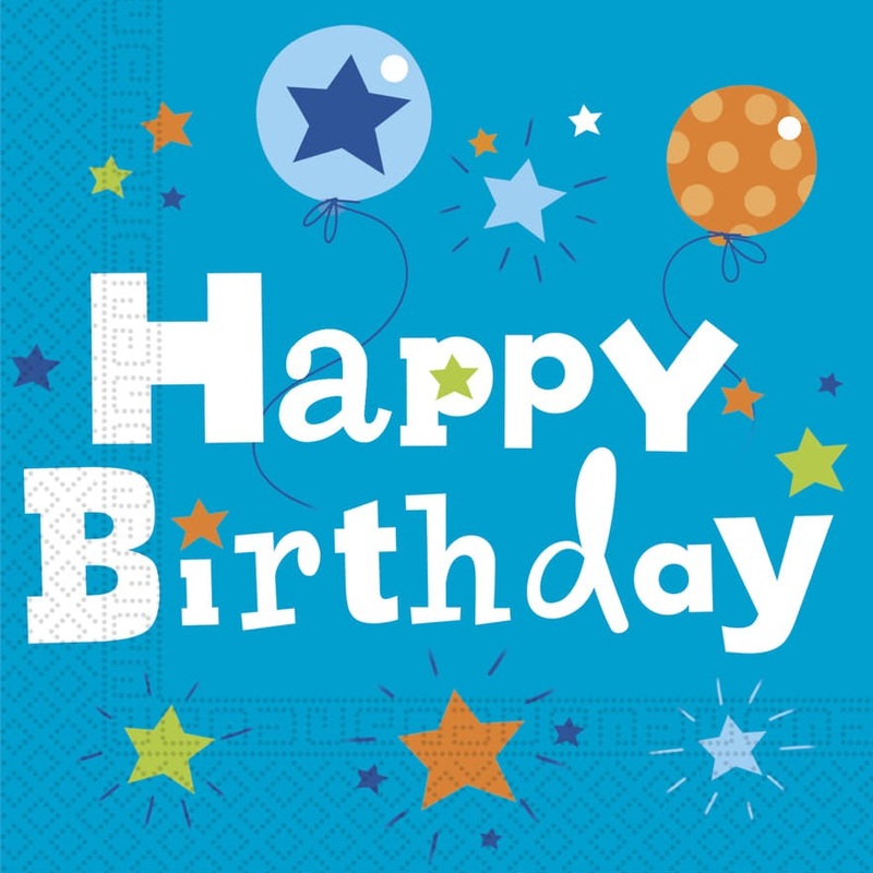 20 Birthday Explosion napkins 33cm