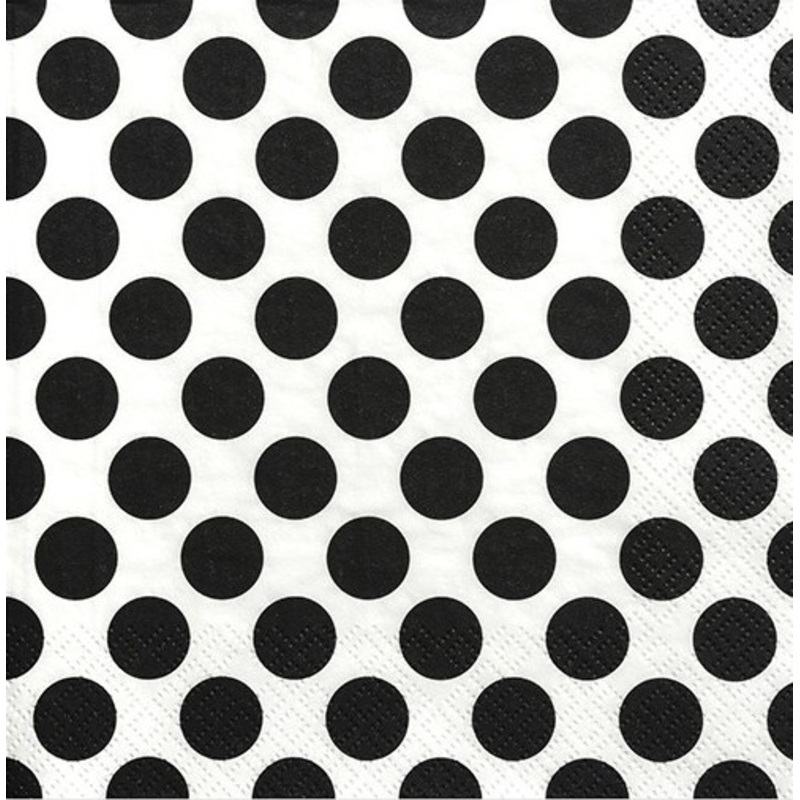20 Blacks Dots napkins 33cm
