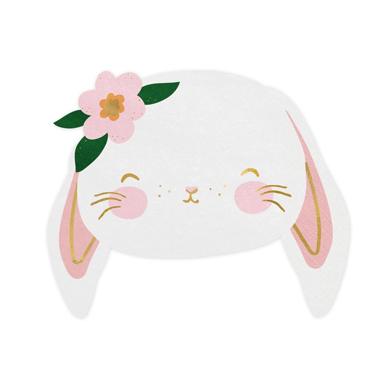 20 Easter brunch bunny napkins 29 x 24cm
