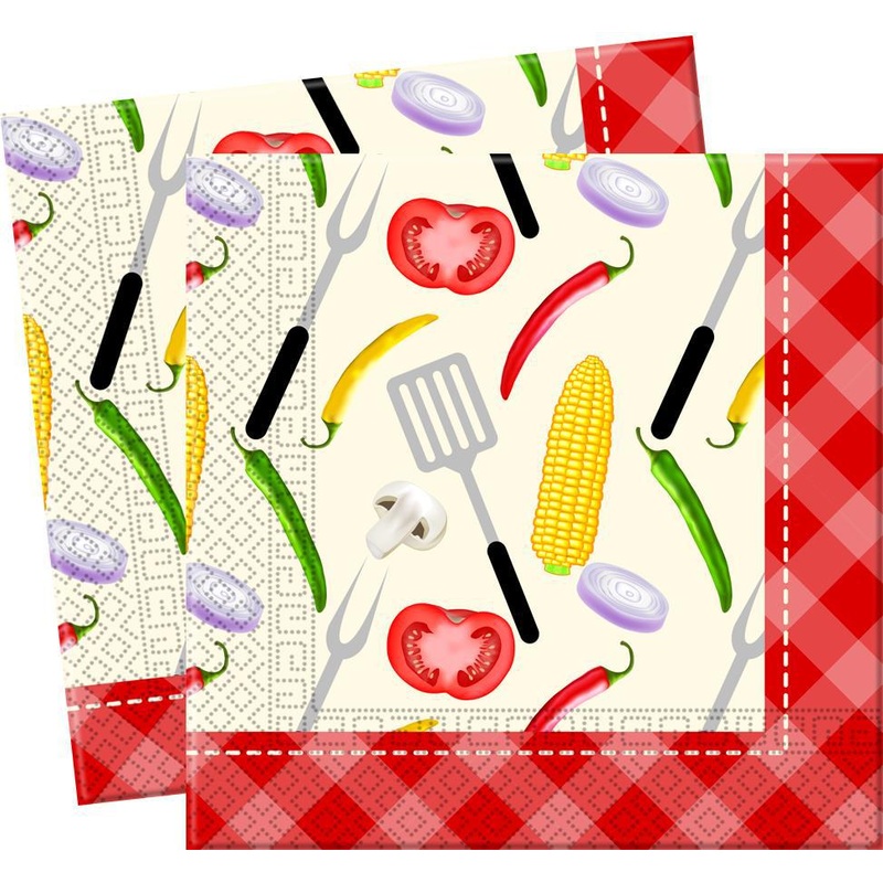 20 grill champion barbecue napkins 33cm