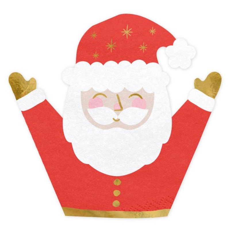 20 Jolly Santa napkins 29.5 x 30cm
