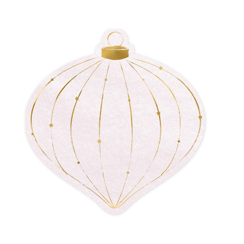 20 napkins pink Christmas balls 12cm