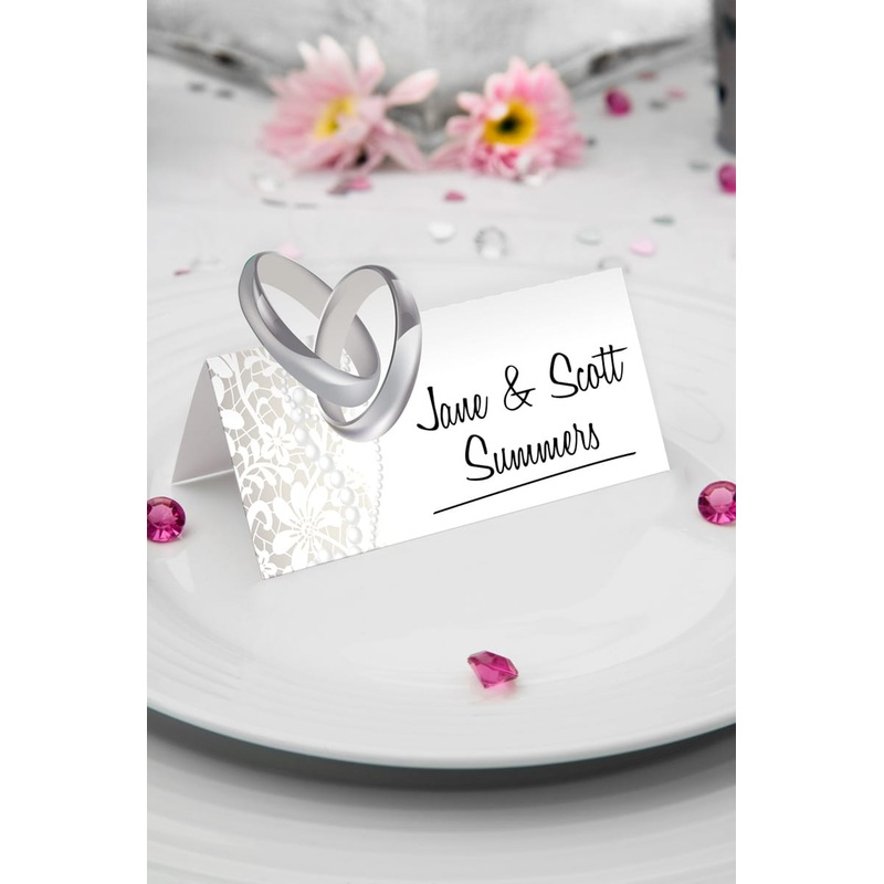 36 place cards wedding rings