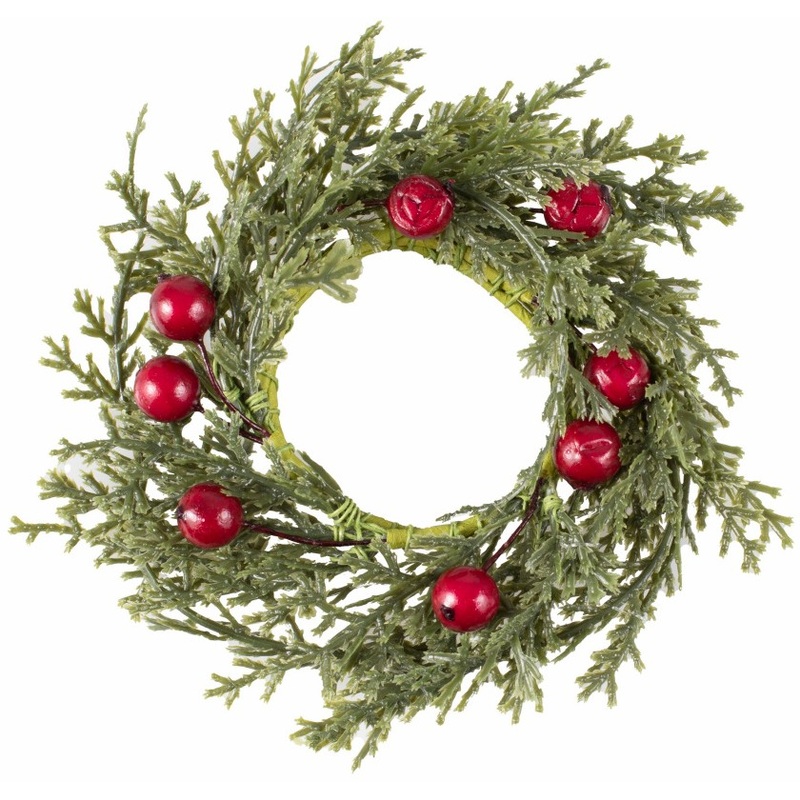 6 napkin rings wreaths with cards