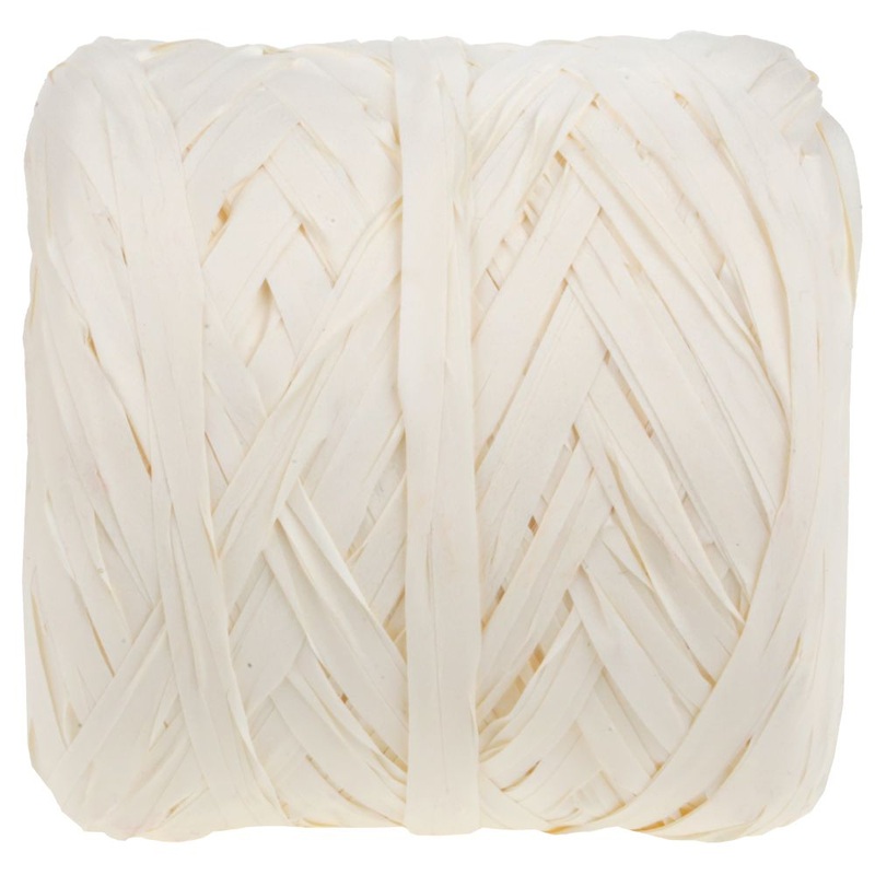 Decorative white raffia 50m x 12mm