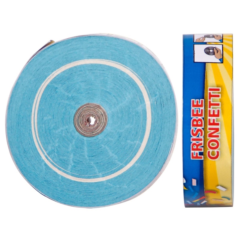 2 frisbee confetti in light blue