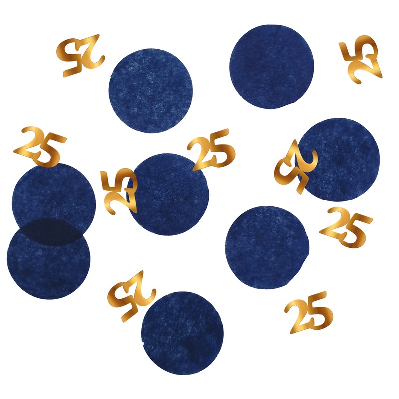 25th birthday confetti 25g Elegant blue