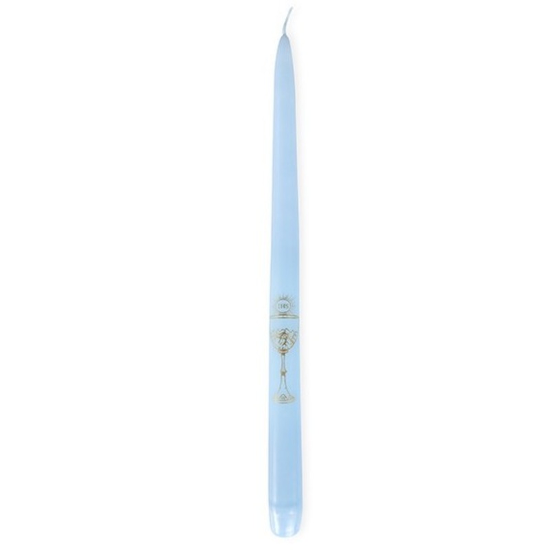 4 candles communion IHS blue 29cm