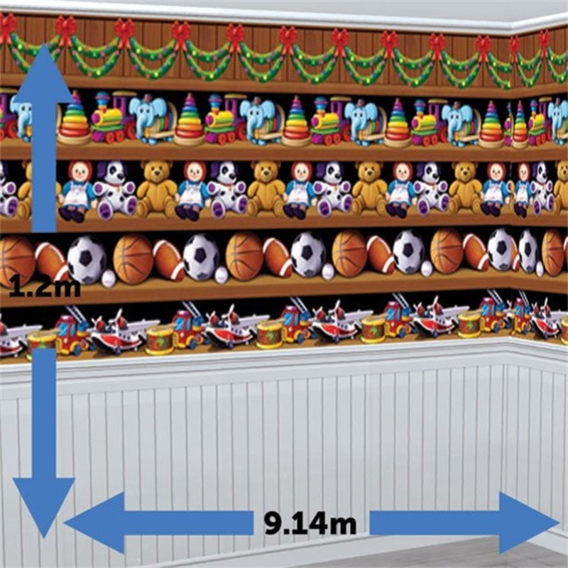 Christmas workshop wall backdrop 9.1m