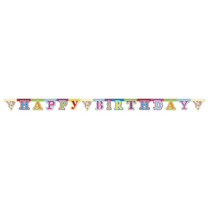 Colorful Happy Birthday garland 2.2m