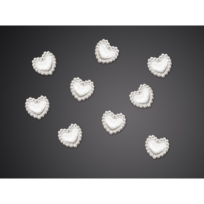 Confetti hearts with pearl border Anny