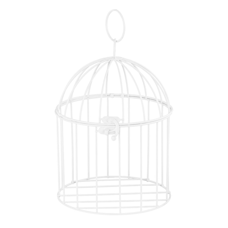 Decorative birdcage white 24cm