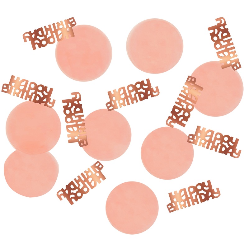 Elegant blush Birthday sprinkle decoration rose gold 25g