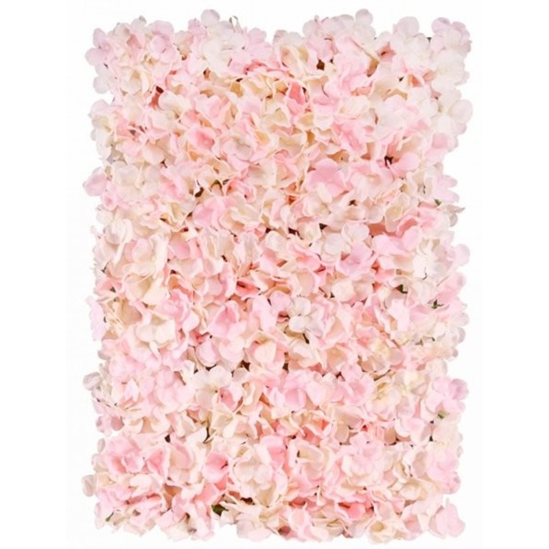 Flower wall pink hydrangeas 60 x 40cm