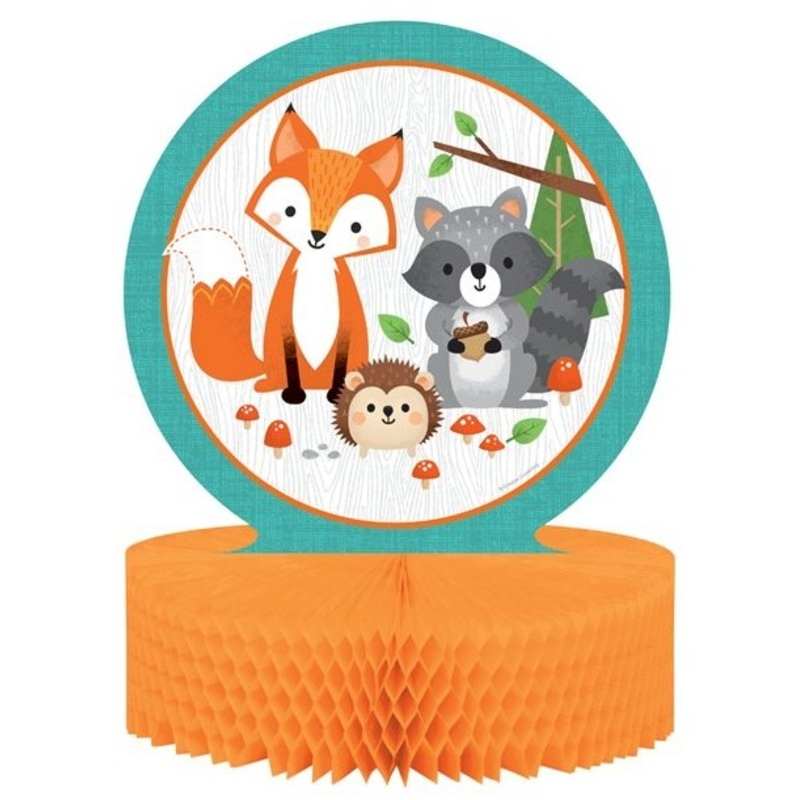 Forest animals honeycomb table display 30 x 23cm