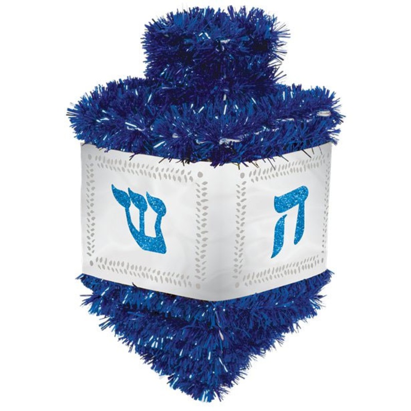 Hannukah tinsel Dreidel 14cm