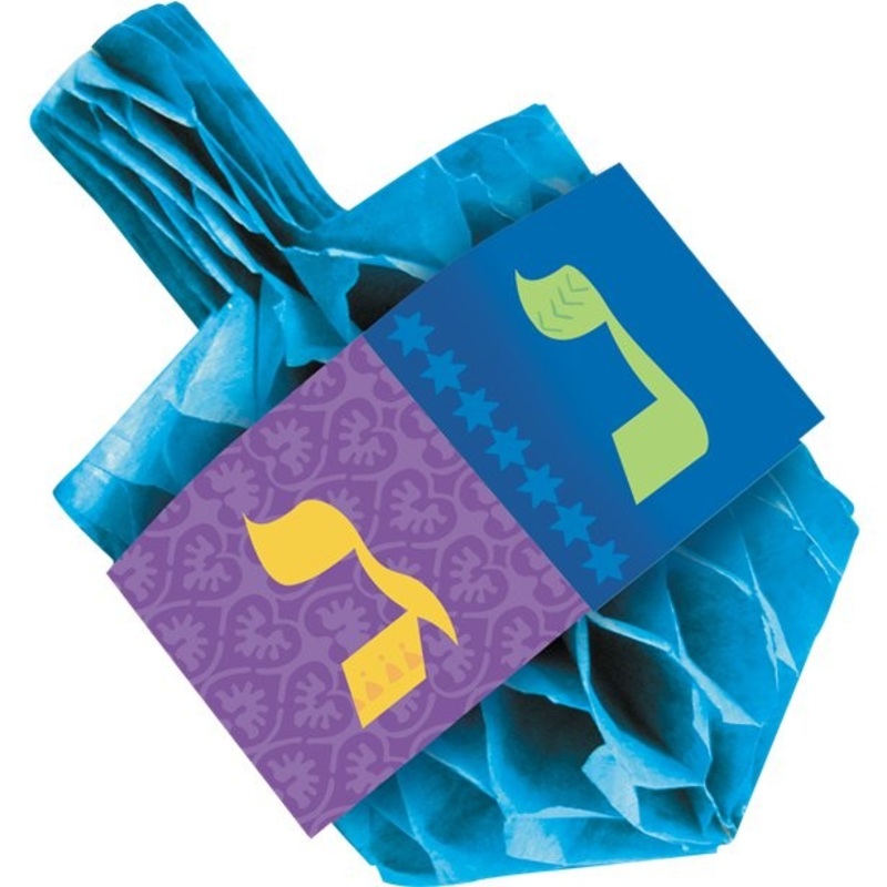 Happy Hanukkah Dreidel table decoration 15cm