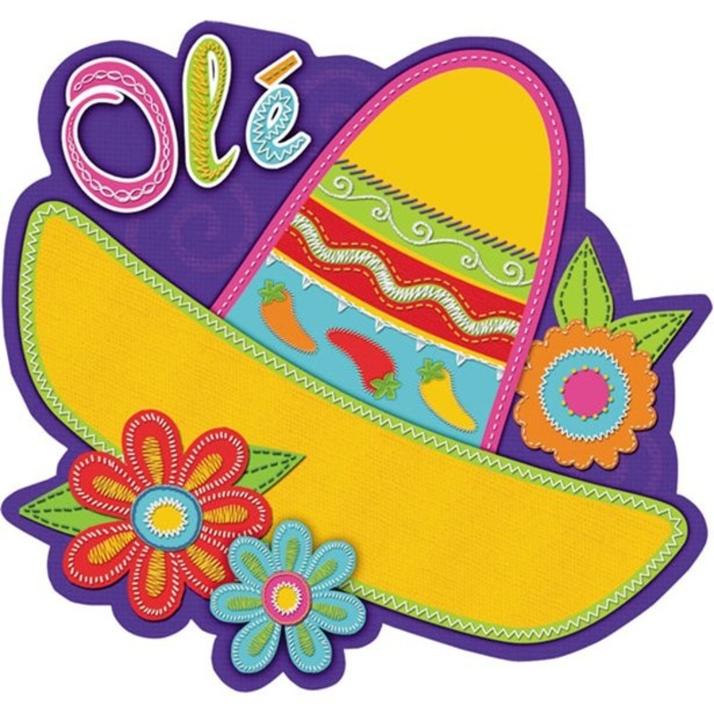 Mexico party sombrero mural 20cm