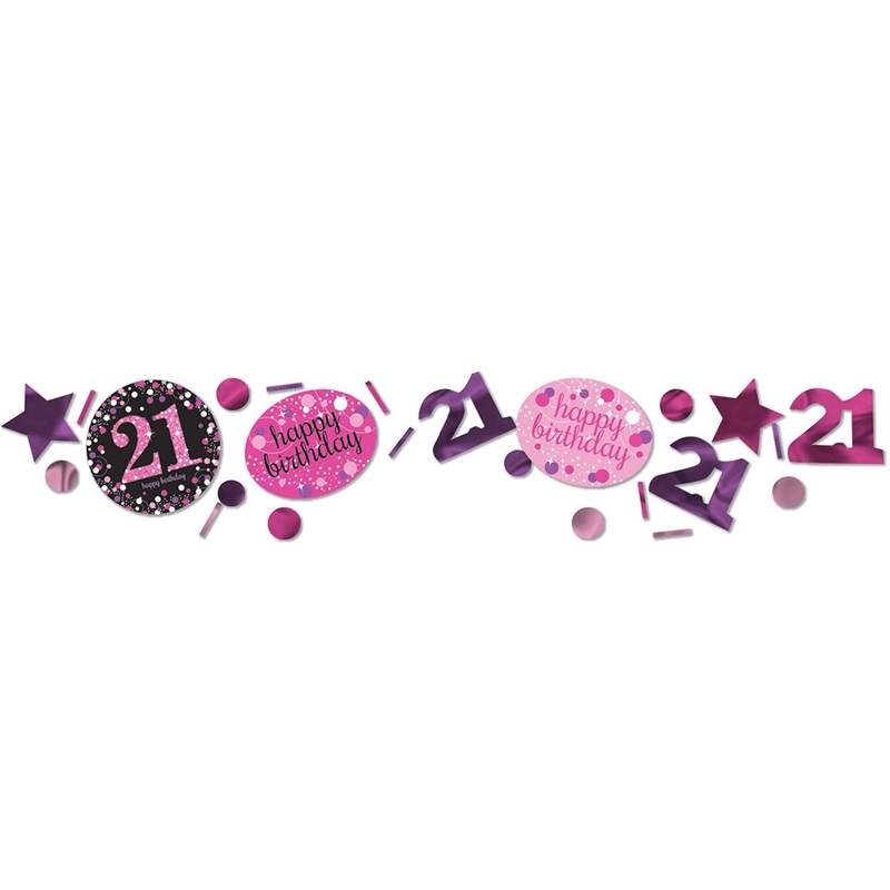 Pink 21st Birthday sprinkle decoration 34g