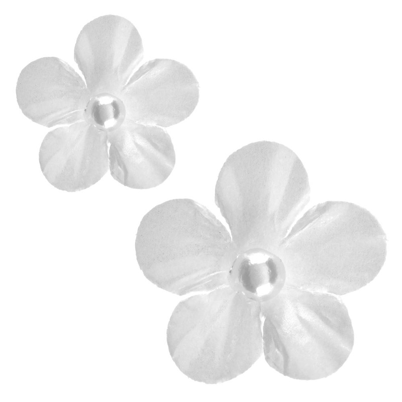 Scattered flowers white 40 pieces
