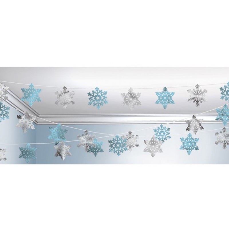 Shimmering ice crystal garland 2.54m