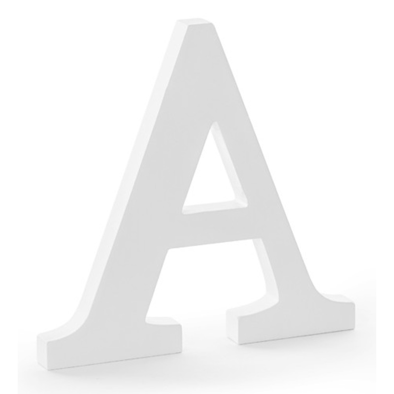 Wooden letter A white 21.5 x 20cm