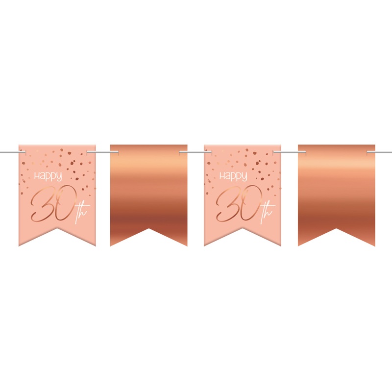 30th birthday pennant chain 6m elegant blush rose gold