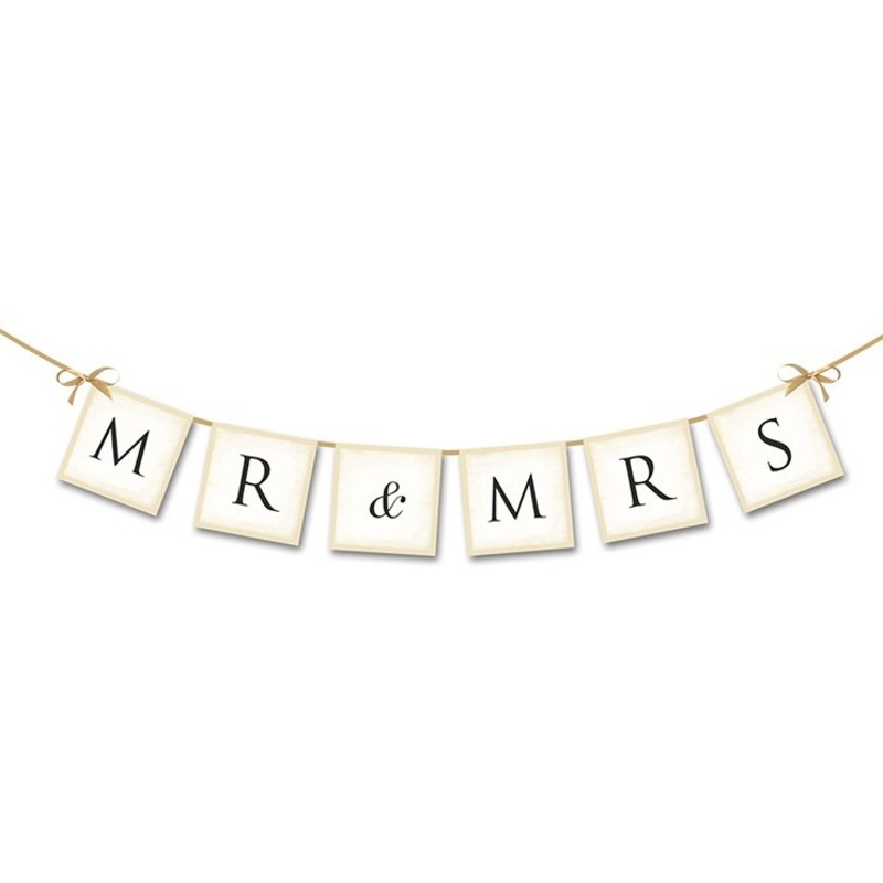 Banner Mr And Mrs 77cm