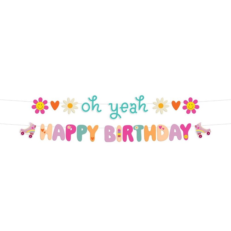 Birthday garland Bloomy Birthday 1.5m