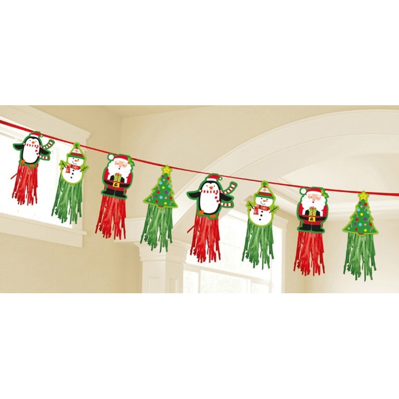 Christmas figures tassel garland 2.43m