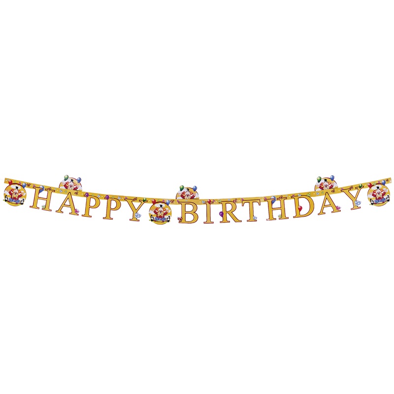 Circus Clown Federico Happy Birthday garland 165cm