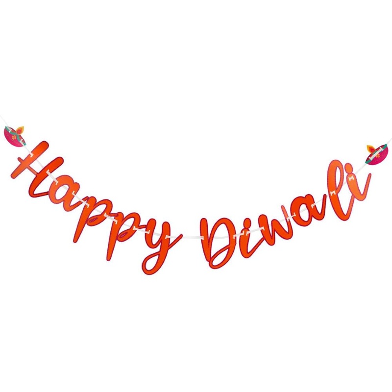 Diwali garland red-orange 3m