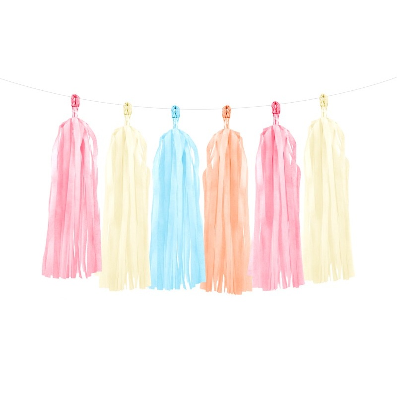 DIY garland with 12 bright tassels 1.5m