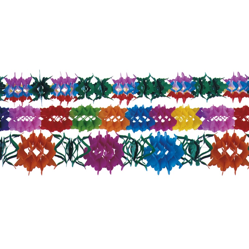 Flower Power garlands 3-part 12-17x400cm