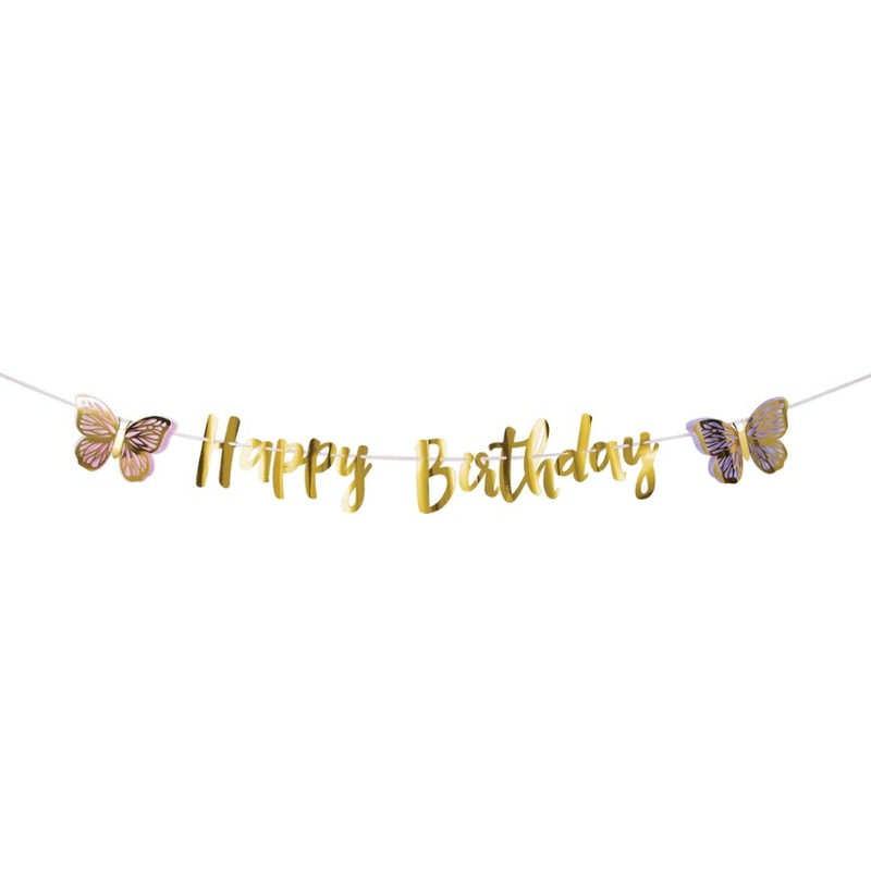 Fly Butterfly Birthday Garland 2.1m