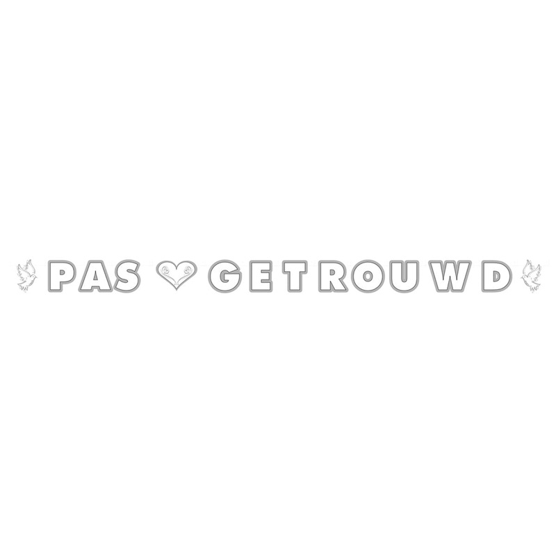 Garland of letters Pas Getrouwd 2.1m