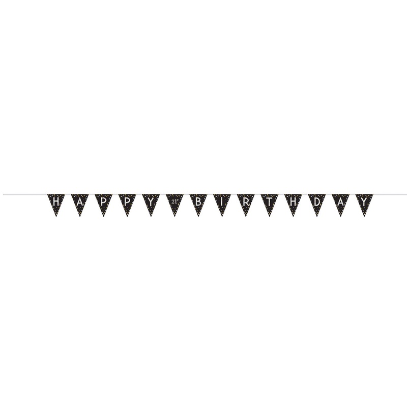Golden Age Birthday pennant chain 4m