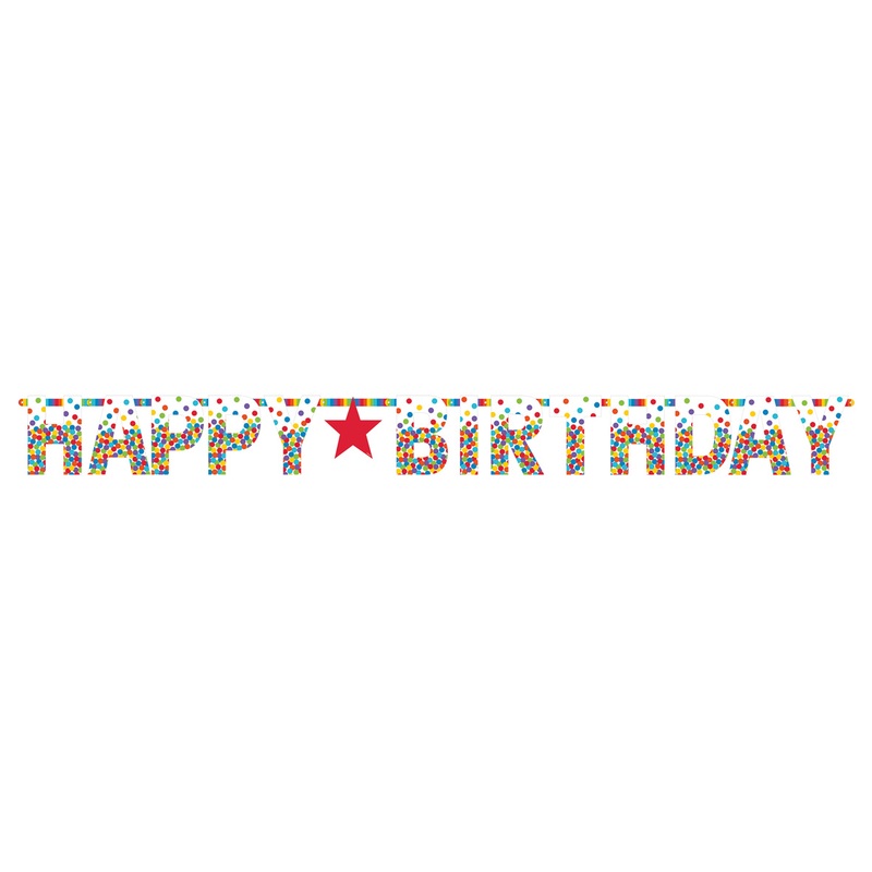 Happy Birthday garland motley confetti rain 335cm
