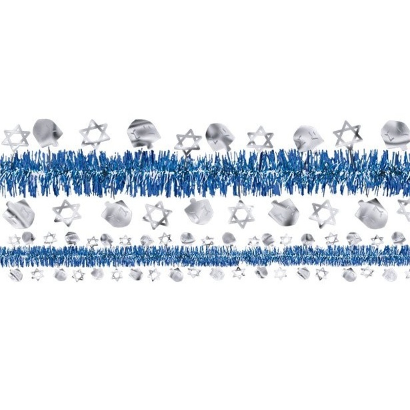 Happy Hanukkah tinsel garland 4.6m