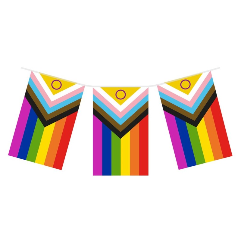 Intersex-Progress-Pride-LGBTQ pennant chain 4.5m
