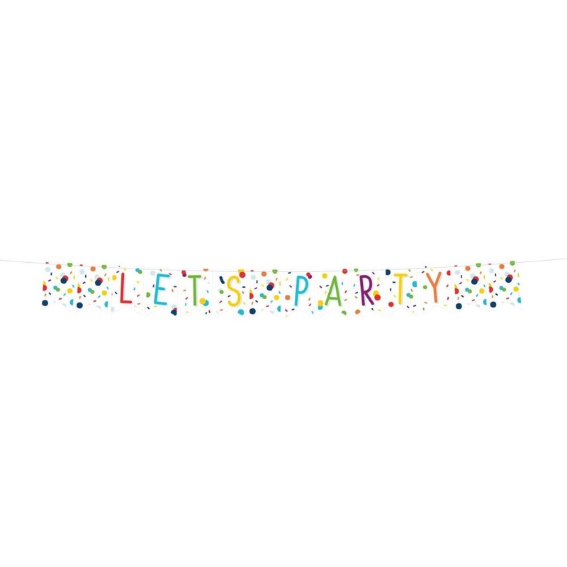 Lets Party confetti garland 1.8m