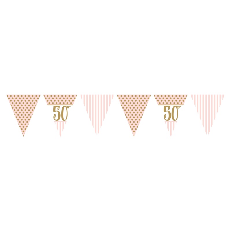 Lovely 50th Birthday pennant chain 3.7m