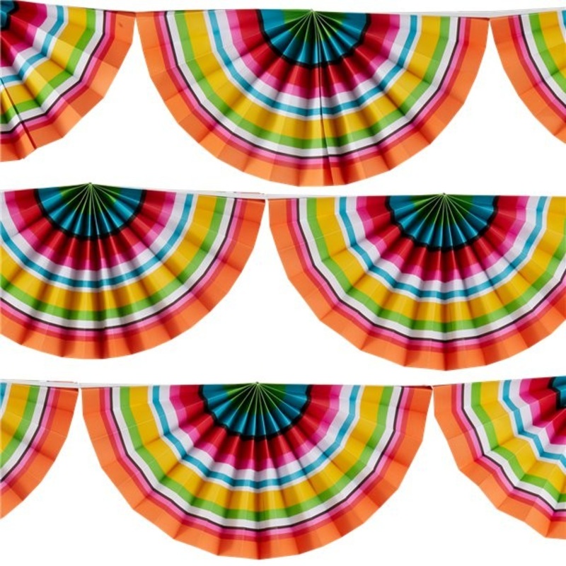Mexican paper fan garland 2.7m