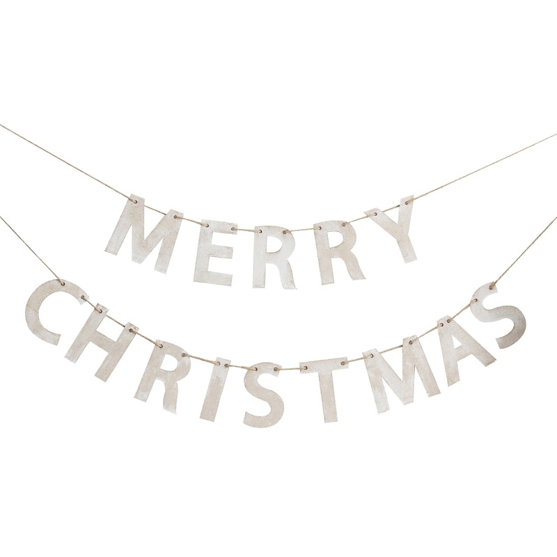 Rustic Christmas wood garland 1.5m