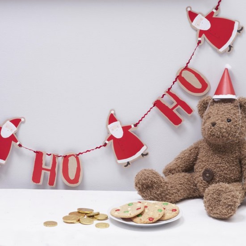 Snowy Santa garland 2m